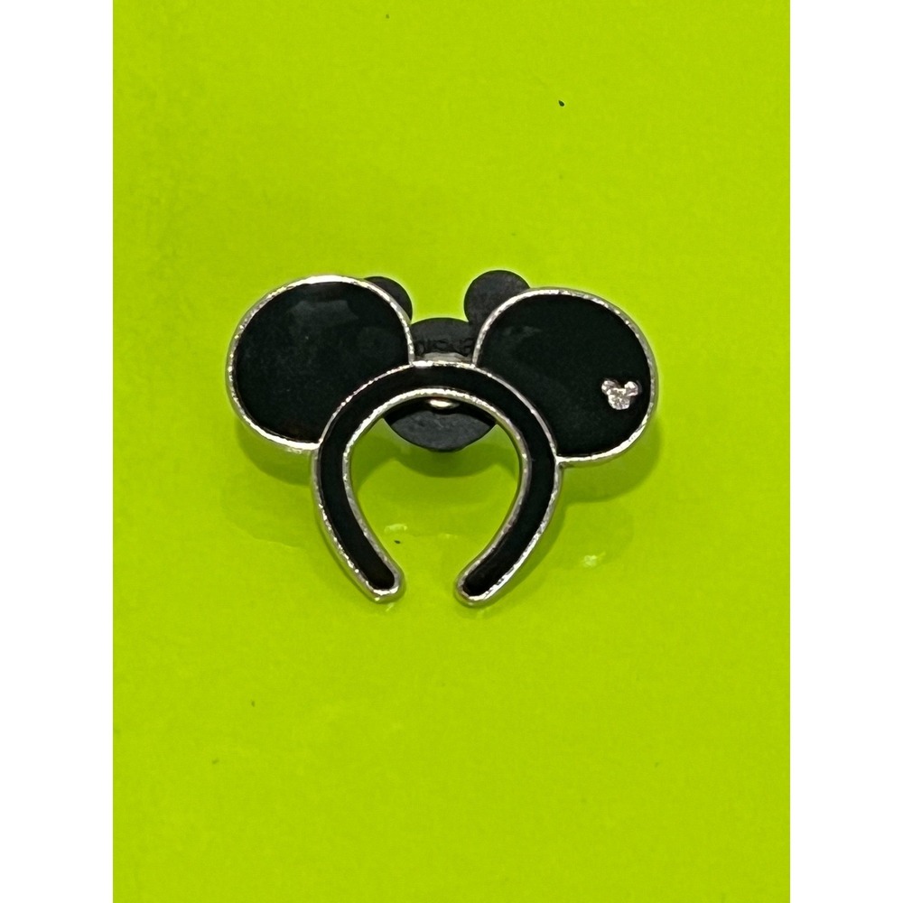 Disney Parks Mickey Mouse Ear Headband Black Enamel Trading Pin Hidden Mickey